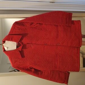 Ladies Red Quilted Coat Jacket Cherokee Medium